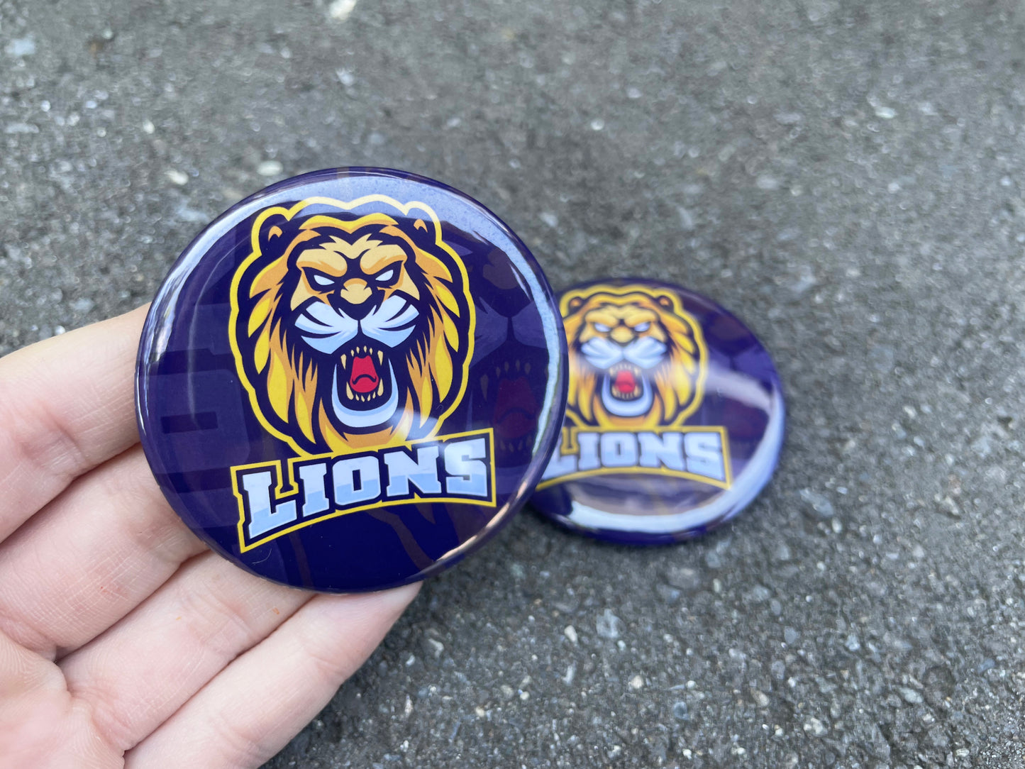 Custom Logo Buttons, Round 2.25 inches